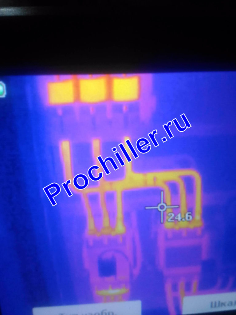 Тепловизионная съемка контакторов компрессора чиллера