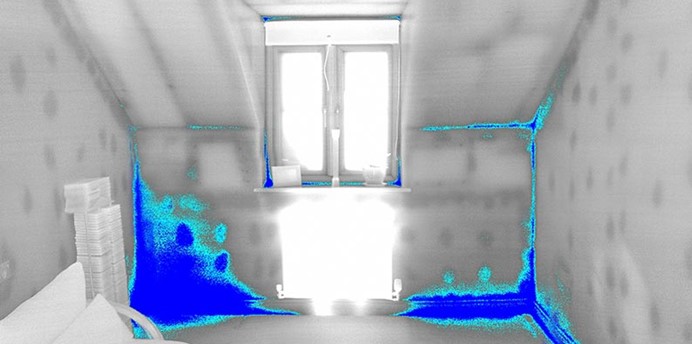 Обнаружение конденсата в квартире с помощью тепловизором